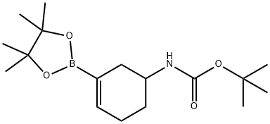 TERT-BUTYL (3-(4,4,5,5-TETRAMETHYL-1,3,2-DIOXABOROLAN-2-YL)CYCLOHEX-3-EN-1-YL)CARBAMATE 结构式