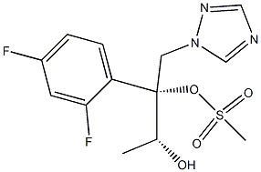 (2R,3R)-2-(2,4-二氟苯基)-1-(1H-1,2,4-三唑-1-基)-2,3-丁二醇甲烷磺酸盐 结构式