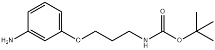 3-(3-N-BOC-氨基丙氧基)苯胺 结构式