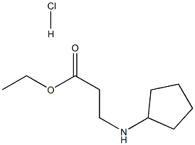3-(环戊基氨基)丙酸乙酯盐酸盐 结构式