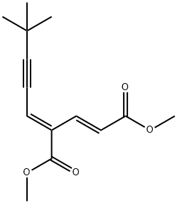 (2E,4E)-4-(4,4-DiMethyl-2-pentyn-1-ylidene)-2-pentenedioic Acid 1,5-DiMethyl Ester 结构式