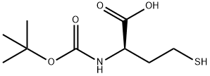 (R)-2 - ((叔丁氧基羰基)氨基)-4-巯基丁酸 结构式