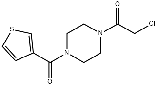 2-氯-1-[4-(噻吩-3-羰基)-哌嗪-1-基]-乙酮 结构式