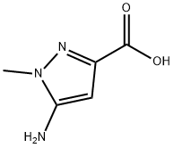 5-氨基-1-甲基-吡唑-3-羧酸 结构式