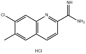 7-Chloro-6-Methylquinoline-2-carboxiMidaMide hydrochloride 结构式