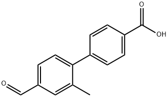 4'-甲酰基-2'-甲基联苯-4--4-羧酸 结构式