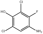 2-氟-3,5-二氯-4-羟基苯胺 结构式