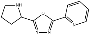 2-(5-Pyrrolidin-2-yl-[1,3,4]oxadiazol-2-yl)pyridine 结构式