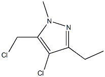 4氯-5-氯甲基-3-乙基- 1-甲基吡唑 结构式