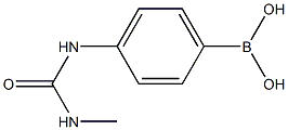 4-(3-甲基脲基)苯基硼酸 结构式