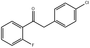 2-(4-氯苯基)-1-(2-氟苯基)乙酮 结构式