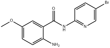 2-氨基-N-(5-溴-2-吡啶基)-5-甲氧基苯甲酰胺 结构式