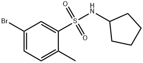 5-溴-N-环戊基-2-甲基苯磺酰胺 结构式