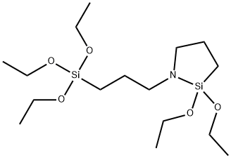 [1-(3-三乙氧基硅基)丙基]-2,2-二乙氧基-1-氮杂-2-硅杂环戊烷 结构式