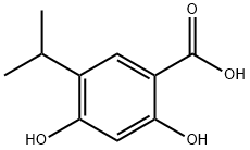 2,4-二羟基-5-异丙基苯甲酸 结构式