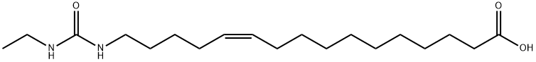 11-Hexadecenoic acid, 16-[[(ethylaMino)carbonyl]aMino]-, (11Z)- 结构式