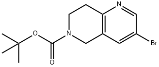 3-溴-7,8-二氢-1,6-二氮杂萘-6(5H)-羧酸叔丁酯 结构式