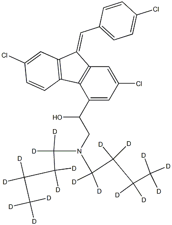 十八氘代-DL-苯芴醇 结构式