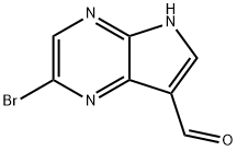 2-溴-5H-吡咯并[2,3-B]吡嗪-7-甲醛 结构式