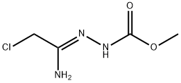 (Z)-Methyl 2-(1-aMino-2-chloroethylidene) hydrazine carboxylate 结构式