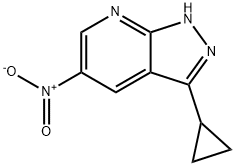 3-环丙基-5-硝基吡唑并[3,4,B]吡啶 结构式