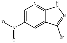 3-溴-5-硝基-1H-吡唑并〔3,4-B〕吡啶 结构式