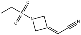 2-[1-(乙基磺酰基)-3-氮杂环丁亚基]乙腈 结构式