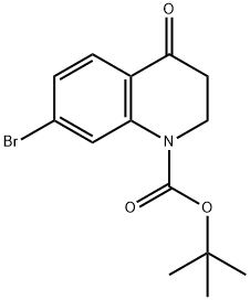 7-溴-1-BOC-2,3-二氢喹啉-4-酮 结构式