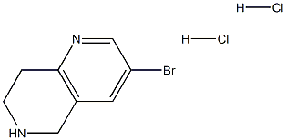 3 - 溴-5,6,7,8 - 四氢-1,6 - 萘啶盐酸盐 结构式