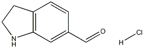 吲哚啉-6-甲醛盐酸盐 结构式