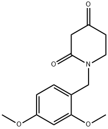 1-(2,4-二甲氧基苄基)2,4-哌啶二酮 结构式