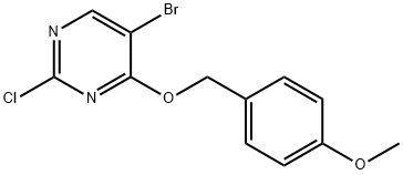 5-溴-2-氯-4-(4-甲氧基苯基)甲氧基嘧啶 结构式