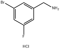 3-溴-5-氟苄基胺 盐酸盐 结构式