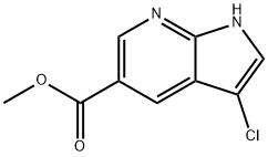3-Chloro-7-azaindole-5-carboxylic acid Methyl ester 结构式