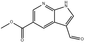 3-ForMyl-7-azaindole-5-carboxylic acid Methyl ester 结构式