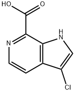 3-氯-1H-吡咯并[2,3-C]吡啶-7-羧酸 结构式