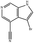 3-溴-1H-吡咯并[2,3-C]吡啶-4-甲腈 结构式