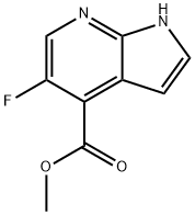 5-氟-1H-吡咯并[2,3-B]吡啶-4-甲酸甲酯 结构式