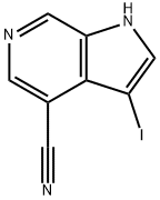 3-碘-1H-吡咯并[2,3-C]吡啶-4-甲腈 结构式