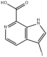 3-Iodo-6-azaindole-7-carboxylic acid 结构式