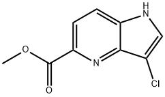 3-氯-4-氮杂-吲哚-5-羧酸甲酯 结构式