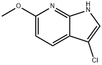 3-氯-6-甲氧基-1H-吡咯并[2,3-B]吡啶 结构式