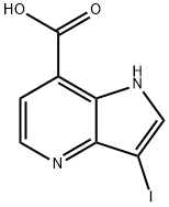 3-碘-1H-吡咯并[3,2-B]吡啶-7-羧酸 结构式