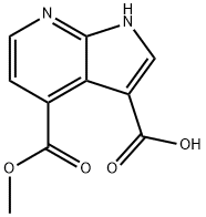 4-甲氧基羰基-1H-吡咯并[2,3-B]吡啶-3-羧酸 结构式