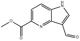 3-醛基-4-氮杂-吲哚-5-羧酸甲酯 结构式