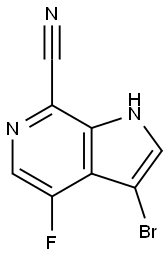 3-BroMo-7-cyano-4-fluoro-6-azaindole 结构式