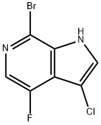 7-溴-3-氯-4-氟-1H-吡咯并[2,3-C]吡啶 结构式