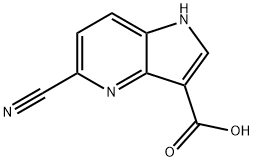 5-氰基-4-氮杂-吲哚-3-羧酸 结构式