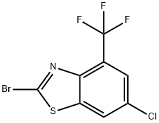 2-溴-6-氯-4-(三氟甲基)苯并[D]噻唑 结构式