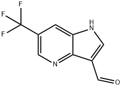 6-(三氟甲基)-1H-吡咯并[3,2-B]吡啶-3-甲醛 结构式